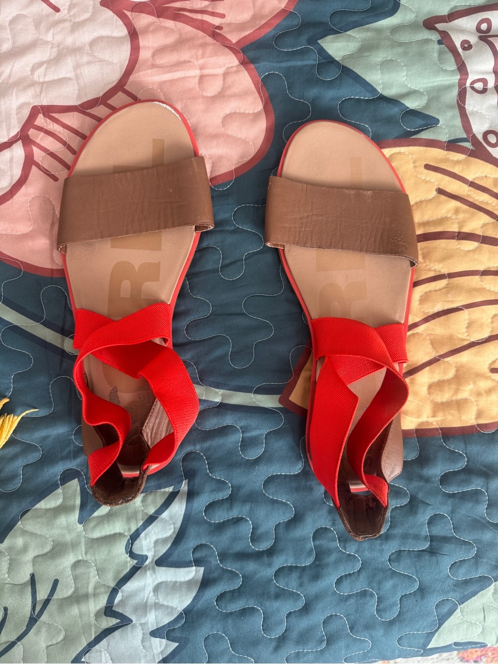 Women’s Red and Brown Sorel Sandals